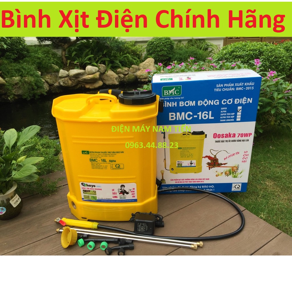 Bình bơm điện động cơ BMC 16L Alpha - binh xit dien