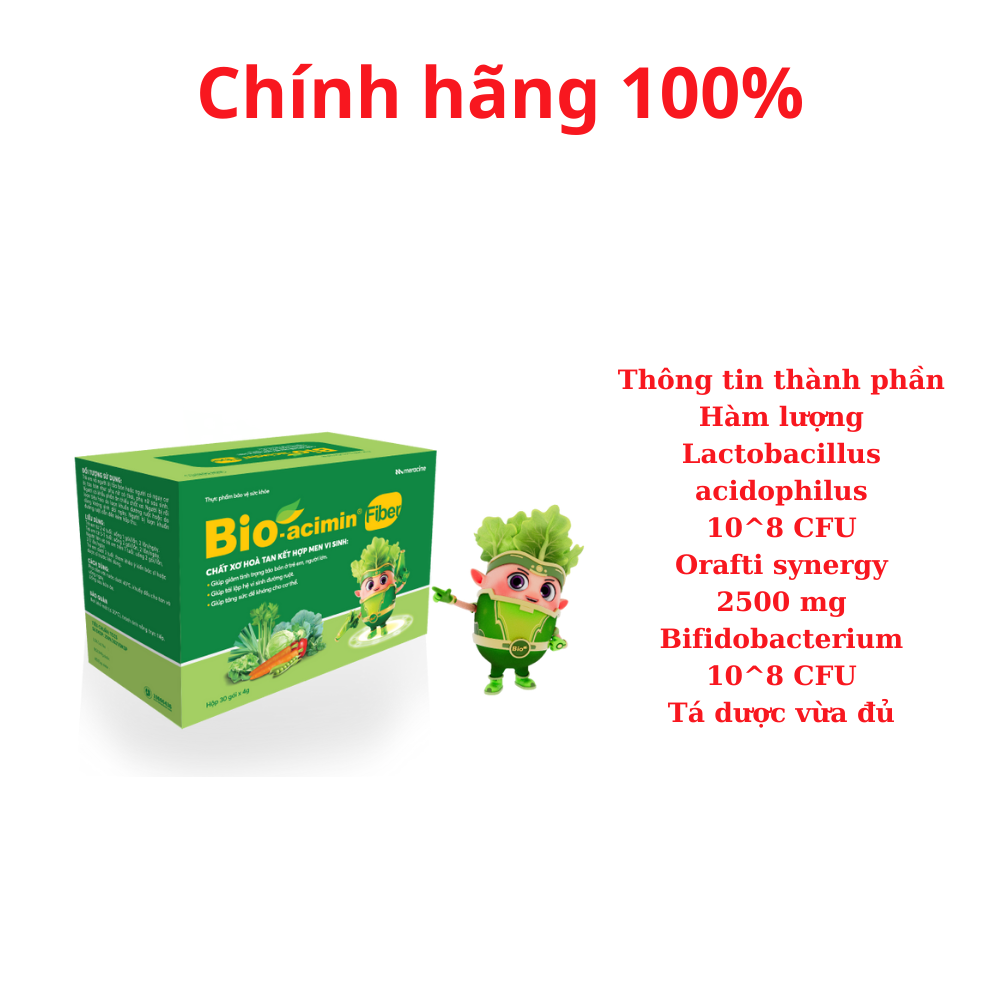 [HCM]Cốm vi sinh Bio-acimin Fiber 30 Gói x 4G