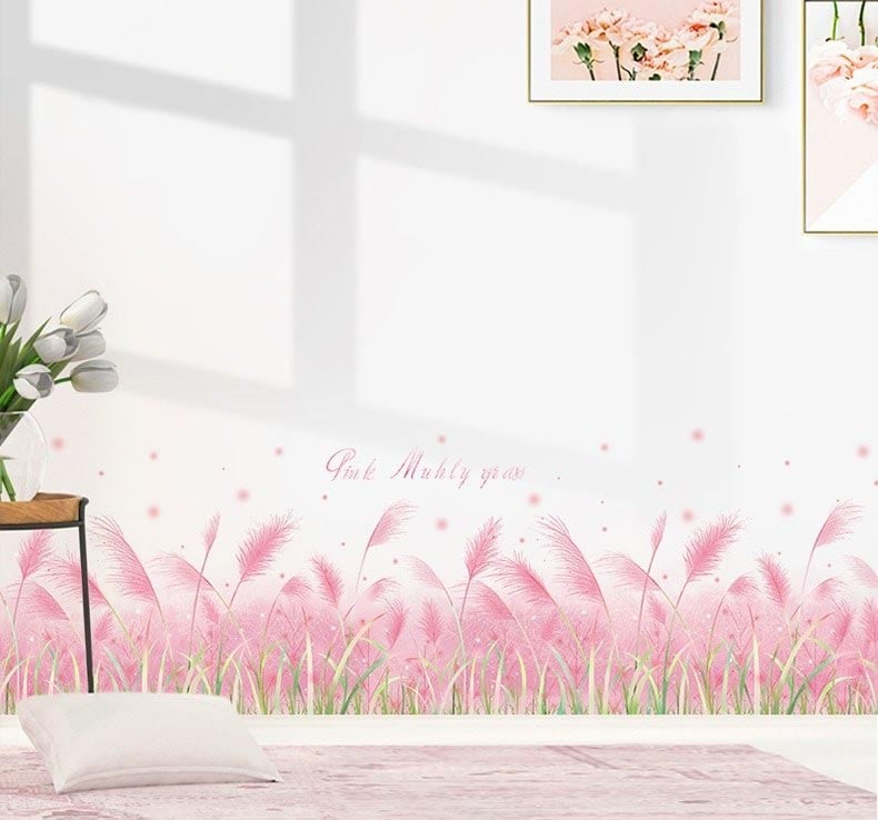 [HCM]DECAL DÁN TƯỜNG ĐÔI CÁNH THIÊN THẦN VÀ CHÂN TƯỜNG HỒNG