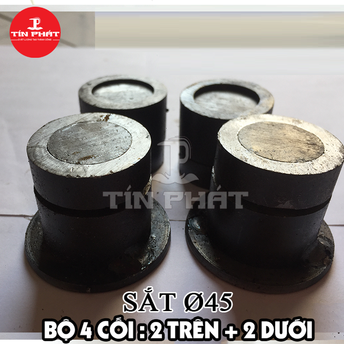 Bộ 4 bản lề cối xoay 360º - Sắt Ø45 - Dùng cho cửa 2 cánh