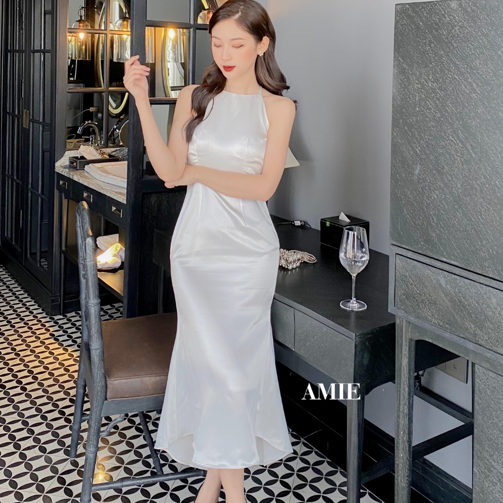 Đầm Body Đuôi Cá Amie Hở Lưng Phi Lụa Nữ Cao Cấp Loại 1 Quý Phái