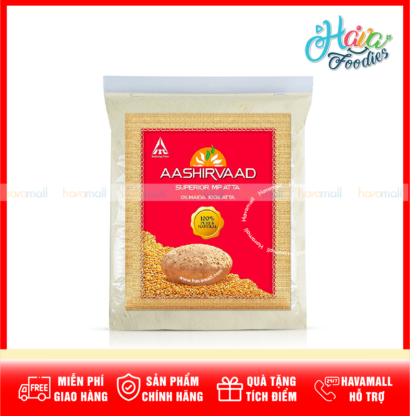 Bột Mì Nguyên Cám Atta 1kg