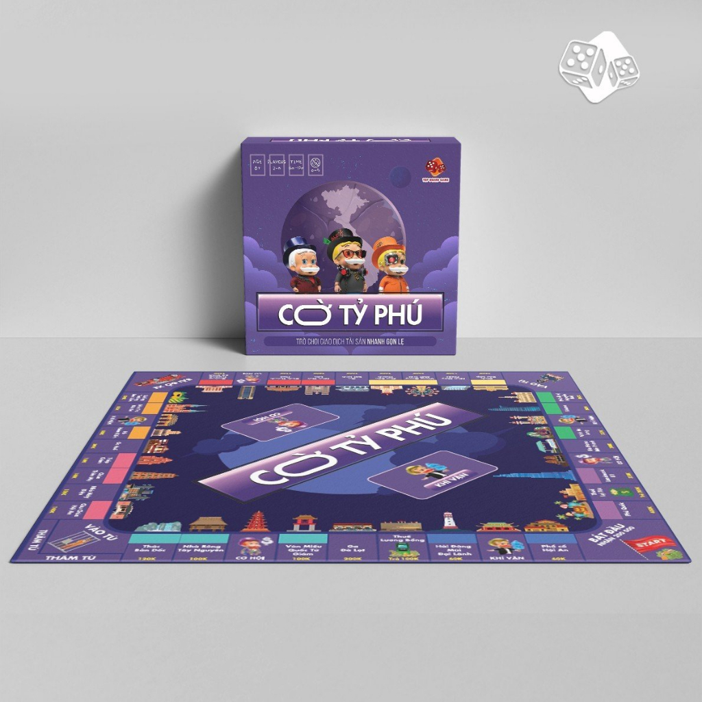 [HÀNG CAO CẤP] Cờ tỷ phú Top boardgame 2023 monopoly Tiếng việt cao cấp