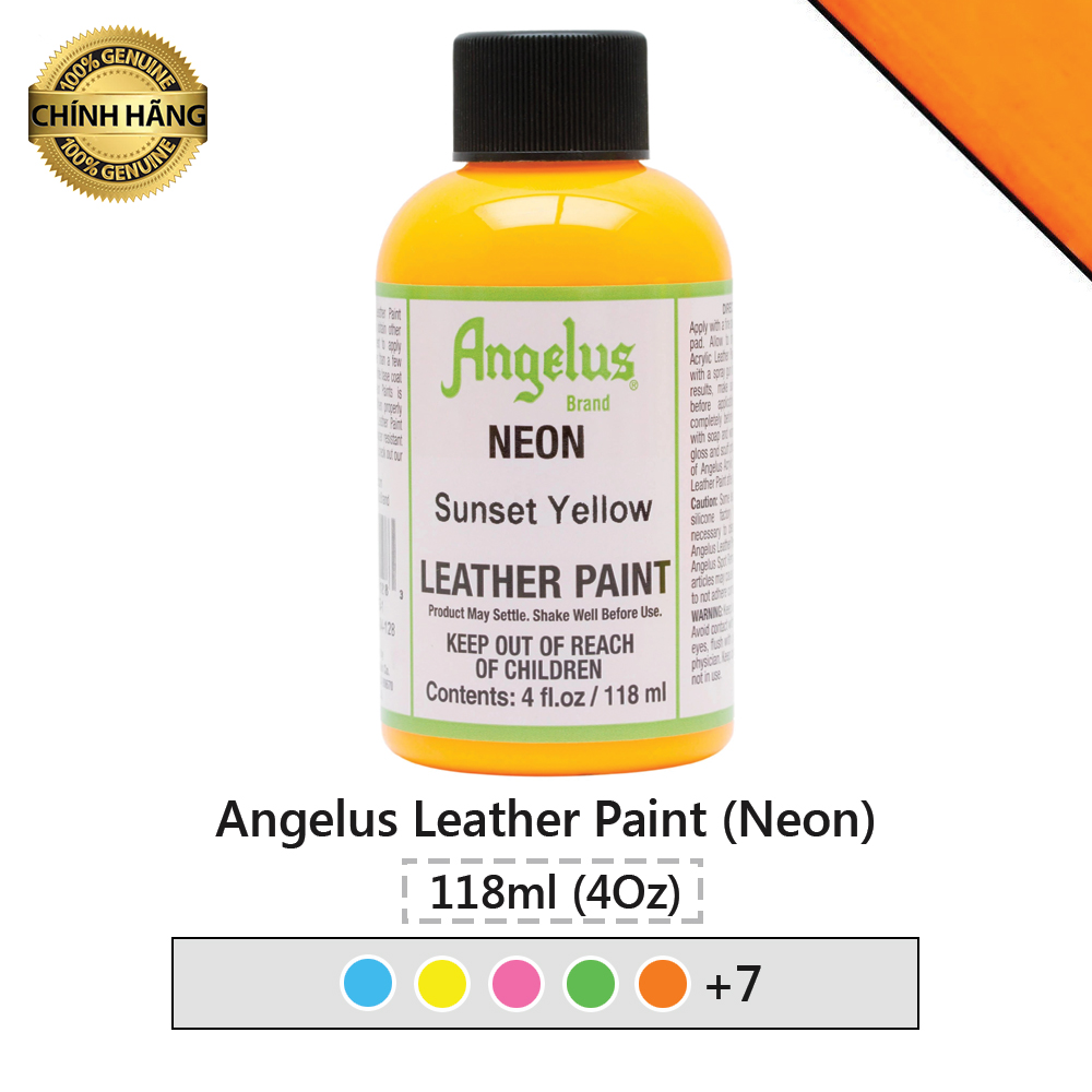 Màu vẽ da, vải Angelus Leather Paint Neon - 118ml 4Oz