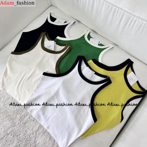 Áo crotop viền , áo crotop dáng ngắn chất len tăm co giản thấm hút mồ hôi tốt Adam_fashion