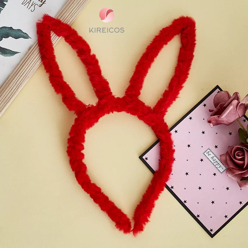 Băng Đô Tai Thỏ Lông Sù Mềm Siêu Cute - kireicos