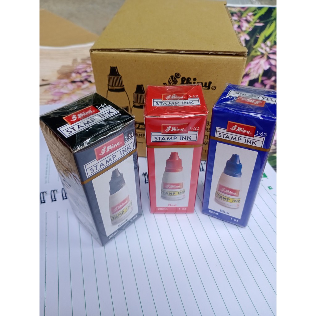 Mực Dấu Shiny 28ml - Hộp mực con dấu chính hãng