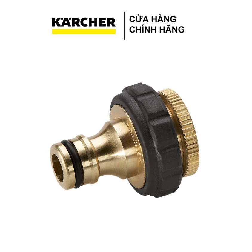 [Xuất xứ Romania] Đầu nối vòi nước G3/4  karcher với bộ giảm ren G1/2" phù hợp vòi nước có ren đường kính 21 - 27mm