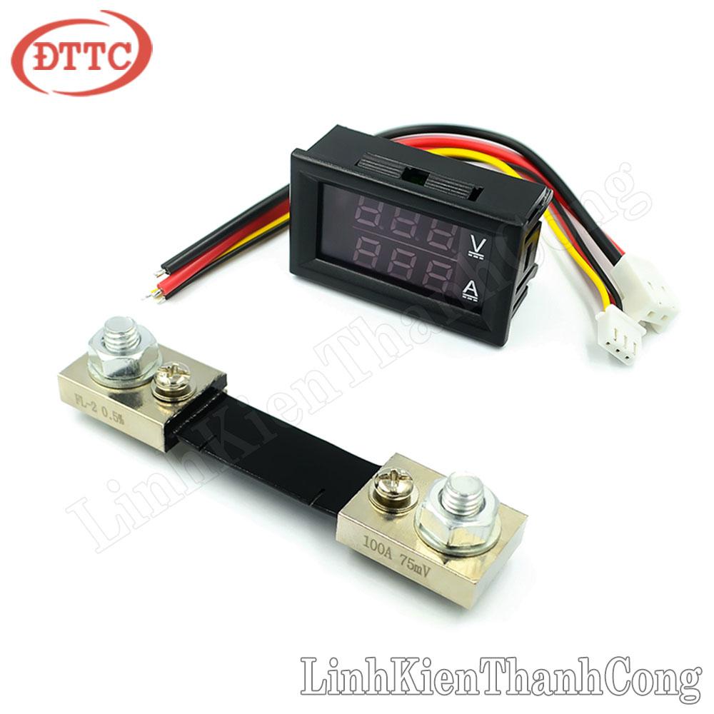 Module Đo Dòng Điện - Điện Áp 100V 100A + Trở Shunt