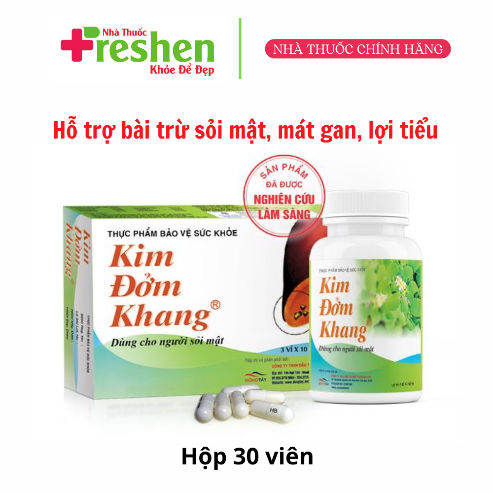 Kim Đởm Khang giúp tăng cường sức khỏe gan mật - Hộp 30 viên - Mua 6 tặng 1