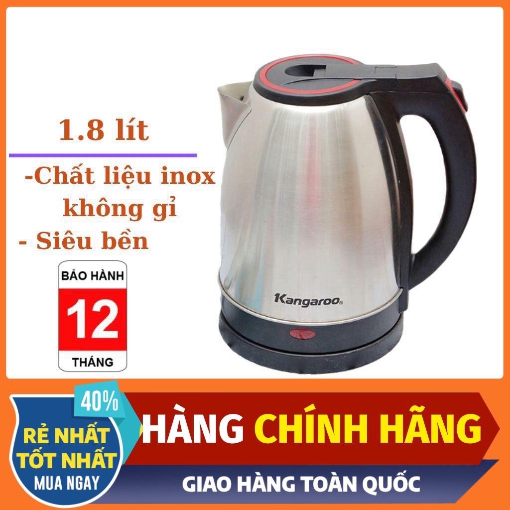 ẤM SIÊU TỐC INOX 1,8L KANGAROO KG338 1500W