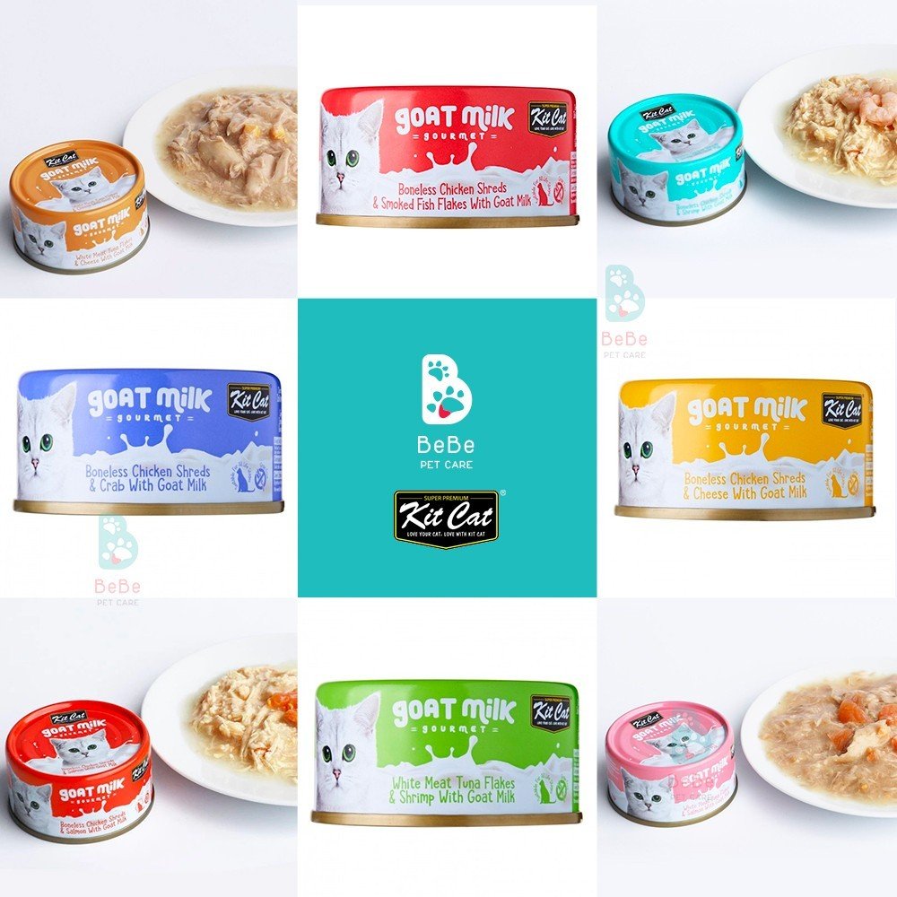 [Combo 10 - 12 Lon] Pate KITCAT SỮA DÊ Nhiều Vị Cho Mèo Mọi Lứa Tuổi