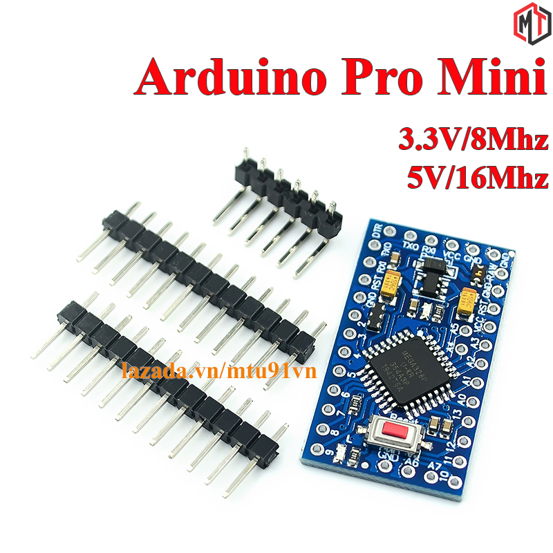 Arduino Pro Mini 3.3V/8Mhz | 5V/16Mhz - Mạch Lập Trình IoT