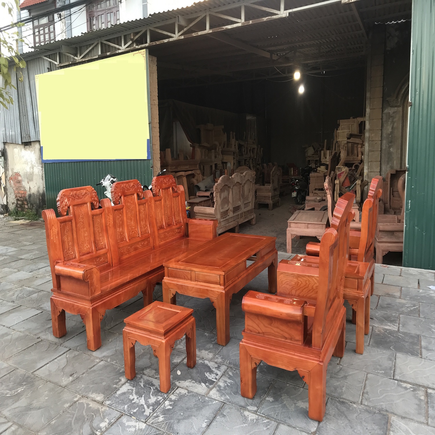 Bộ Bàn Ghế Âu Á Gỗ Sồi Nga
