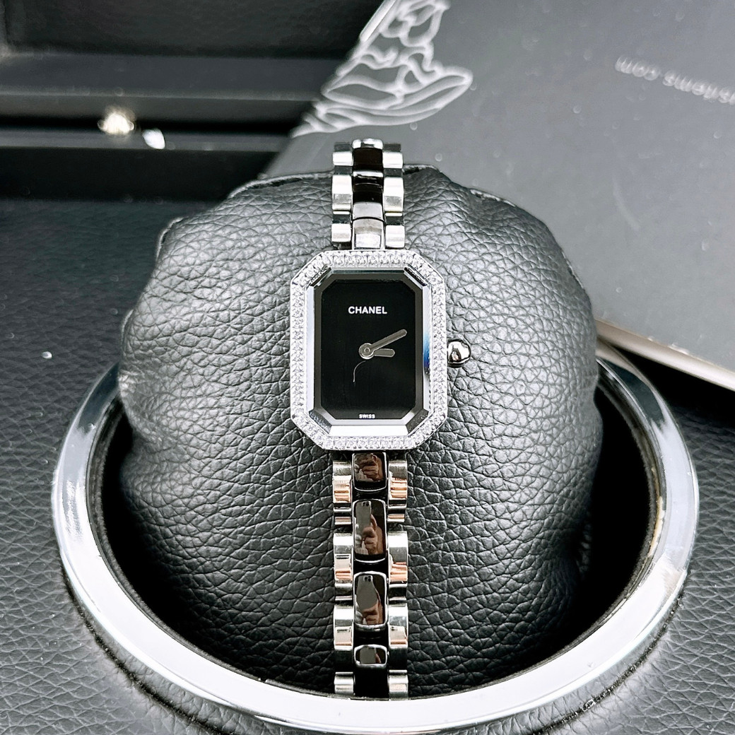 Chanei women top grade 20x25mm square dial ceramic waterproof wrist watch fullbox shop Kiwi