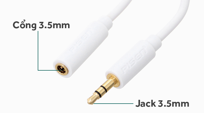30 dây nối dài jack 3.5 trắng