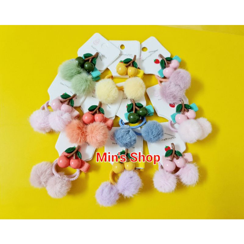 Set cột tóc + kẹp tóc bông siêu cute cho bé