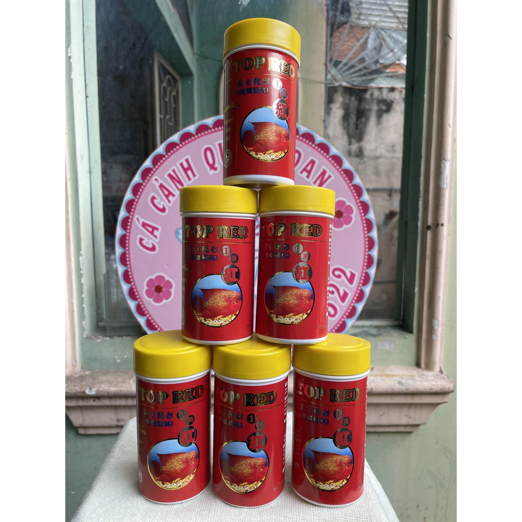 Thức ăn cám cho cá cảnh top red 100g cá la hán lên màu và đầu to