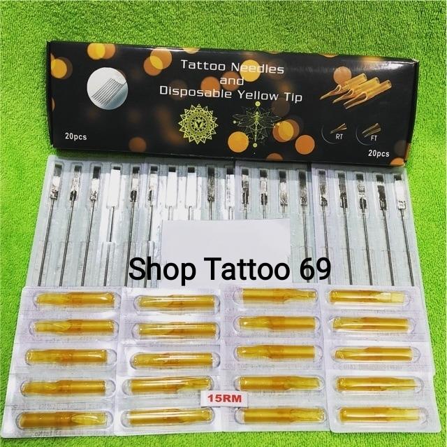 Bộ Kim xăm và Ngòi 15RM đánh bóng ( 20 kim + 20 ngòi )