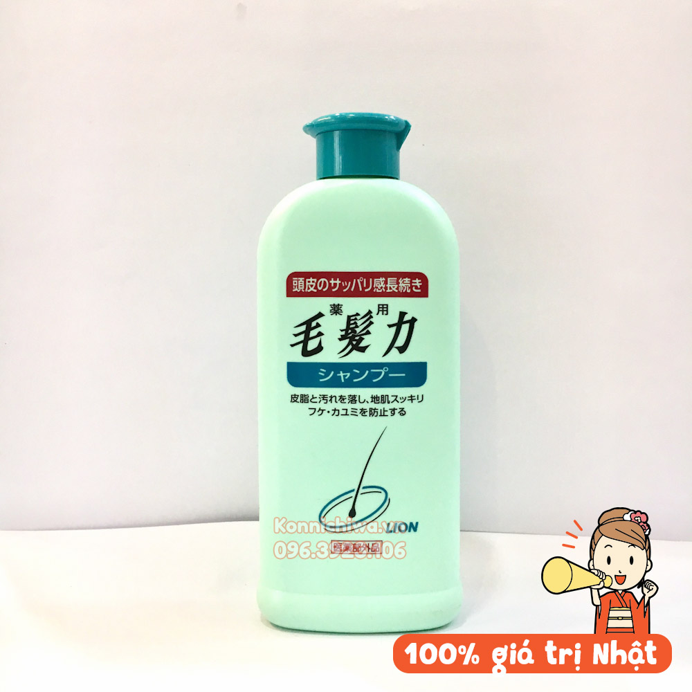 [Hàng Nhật nội địa] Dầu Gội Chống Rụng Tóc Lion Kaminomoto 200ml Của Nhật | Chiết xuất thảo dược, kích thích tóc mọc nhanh