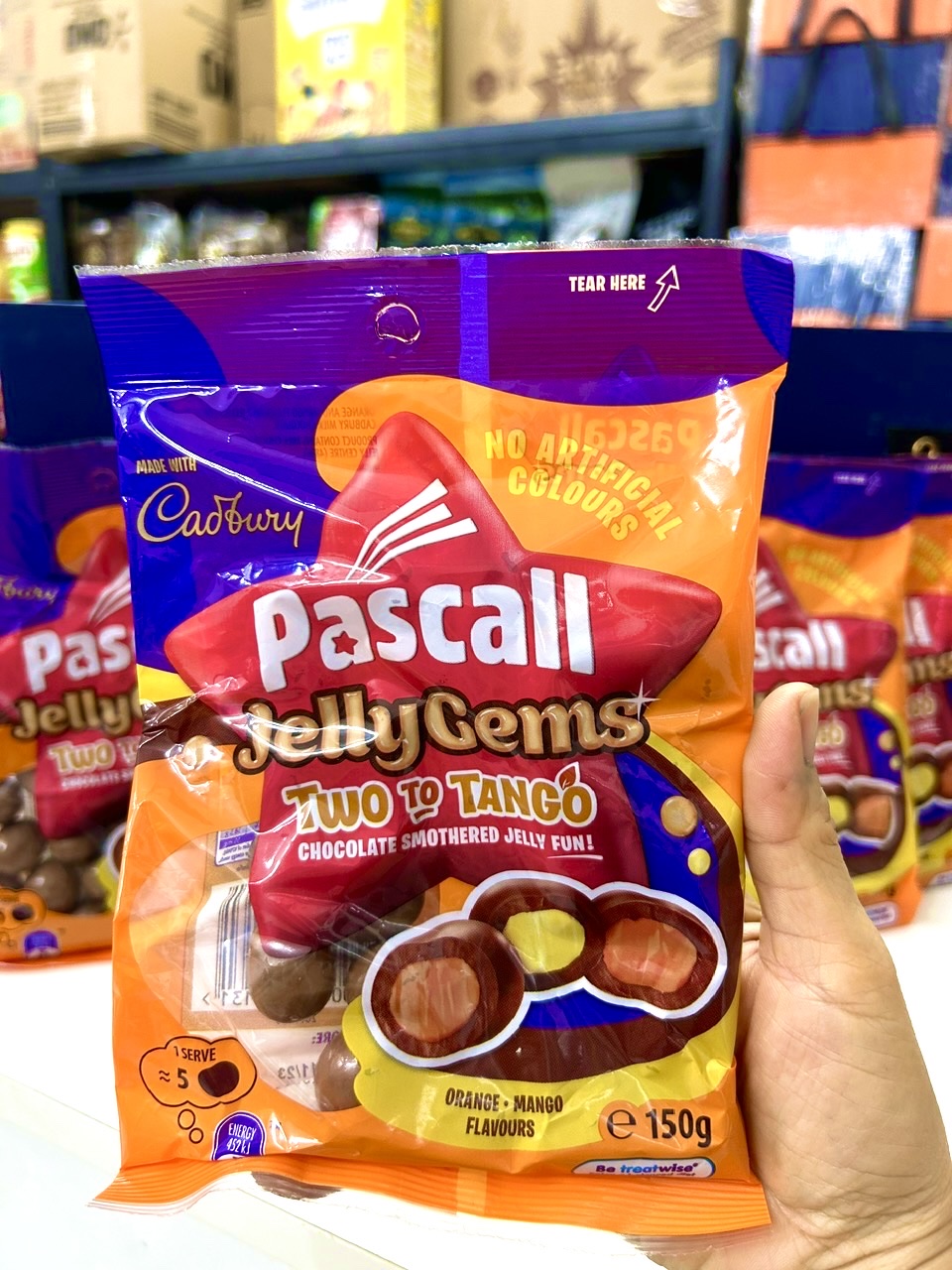 Pascall Jelly Gems Two to Tango Orange and Mango Flavoured Chocolate