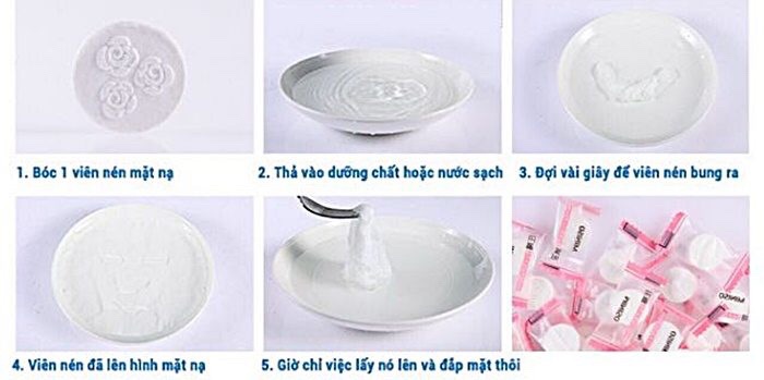 5 viên Mặt nạ nén giấy Miniso tiết kiệm chi phí dưỡng da