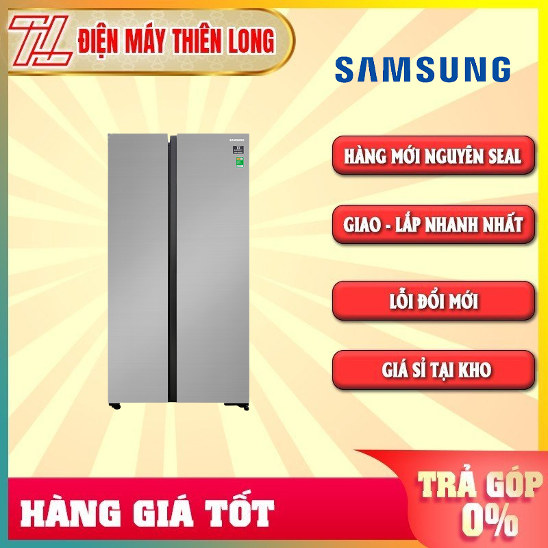Tủ lạnh samsung inverter 647 lít rs62r5001m9/sv - hàng chính hãng - trả góp 0% - giao toàn quốc - ngoài hcm tính phí