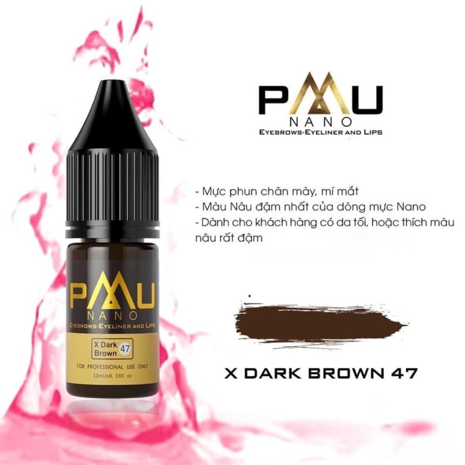 [CHÍNH HÃNG] Mực Nano PMU Cao Cấp Phun Xăm Mày Môi Mí-10ml