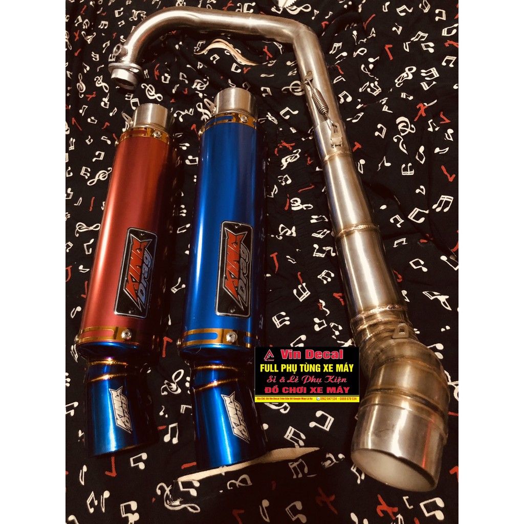 Combo Pô King drag + cổ pô 2 khúc Kiểu STb - dochoixemay