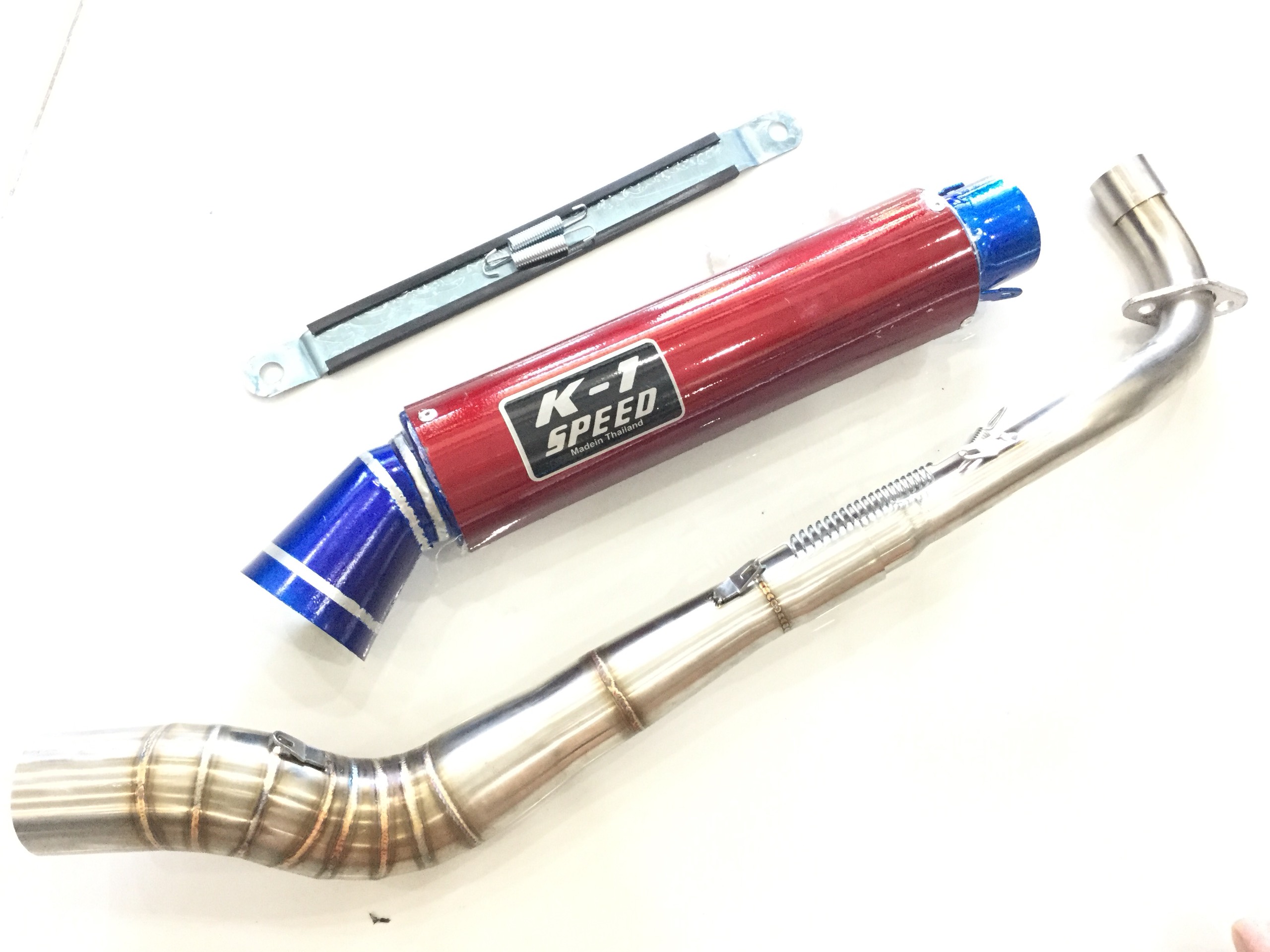 Pô K1 Super Đỏ - Cổ Cong 2 Khúc Đá Exciter 150 ,,,,,....,.,.