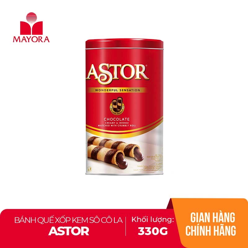 BÁNH QUẾ XỐP KEM SÔCÔLA ASTOR 330G