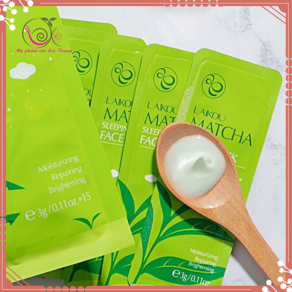Mặt Nạ Ngủ Trà Xanh Matcha LAIKOU