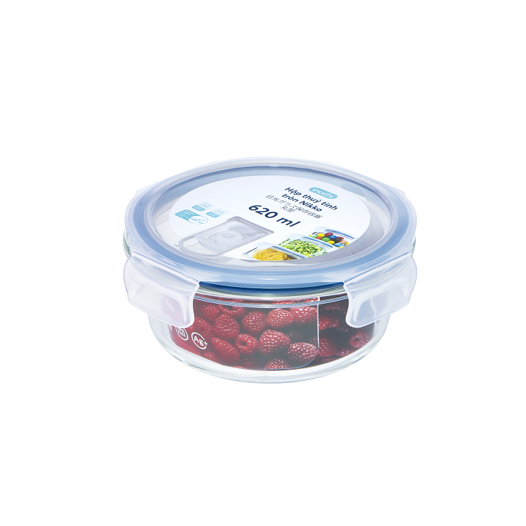 Hộp thuỷ tinh tròn Nikko 620 ml