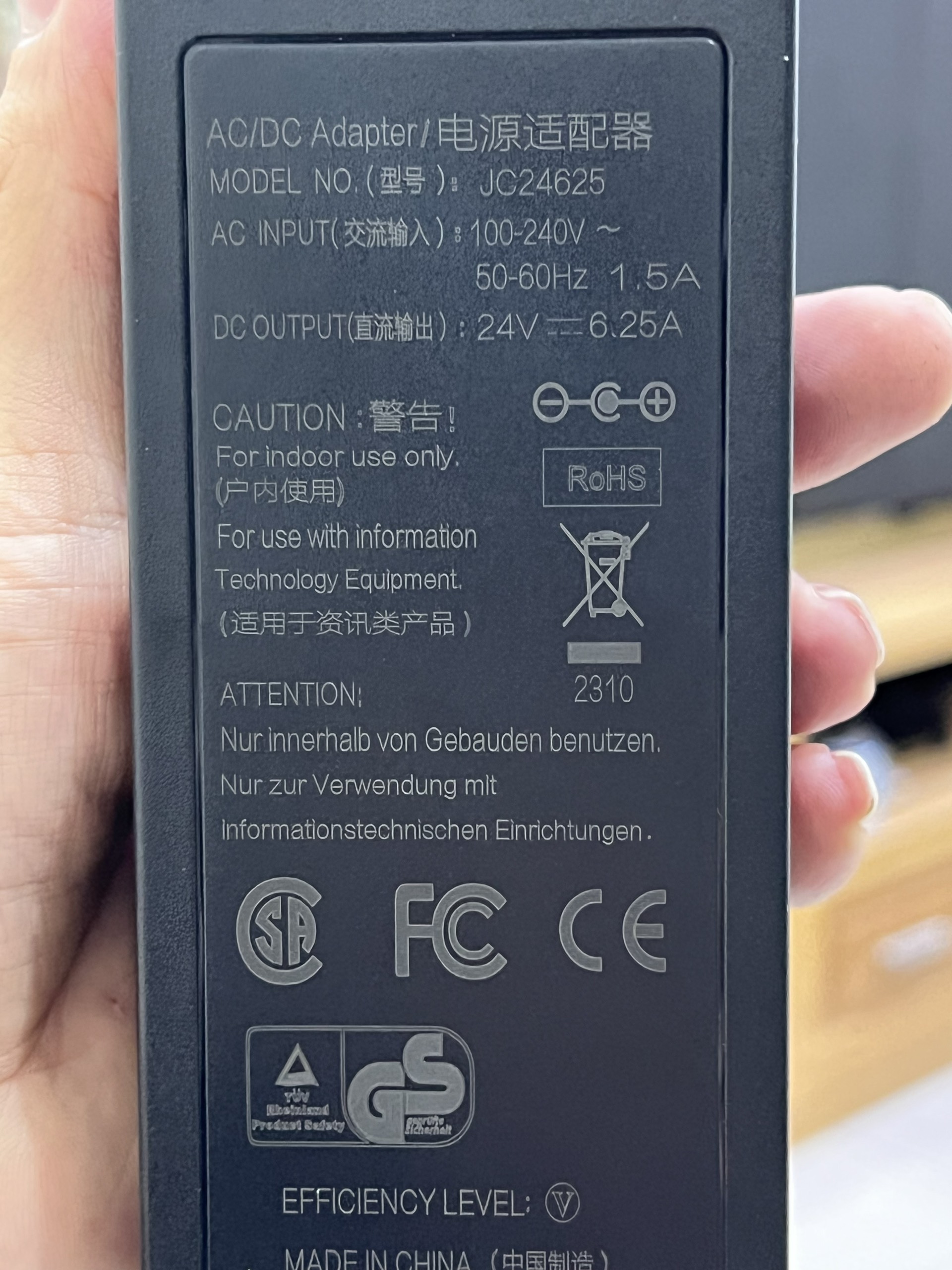 ADAPTER NGUỒN 24V 6.25A (150W)