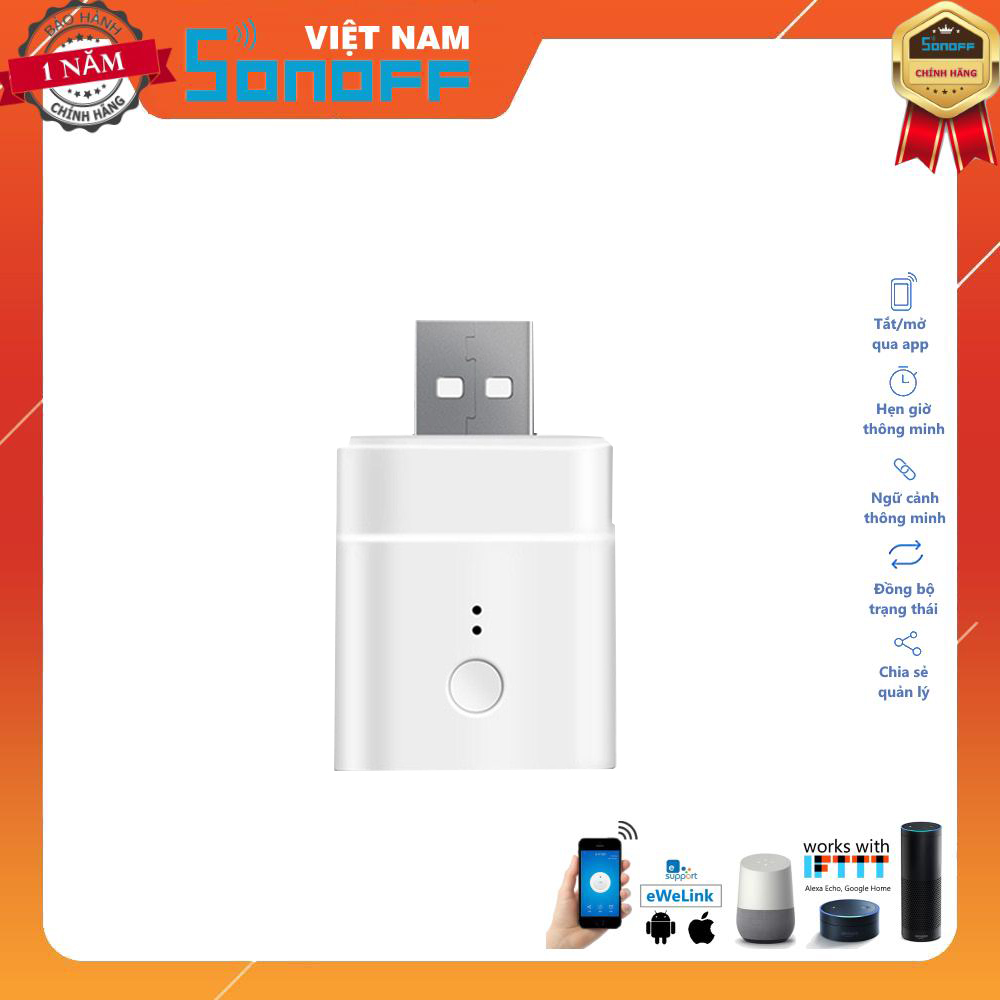 Bộ Chuyển Đổi Nguồn Điện Không Dây Sonoff Micro 5V USB