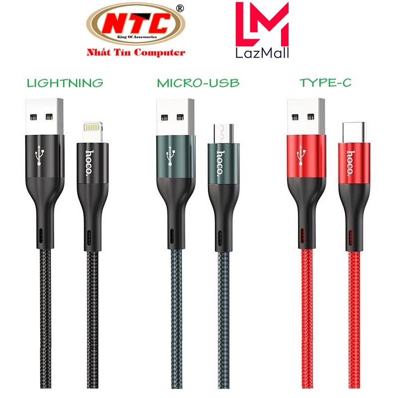 Cáp sạc nhanh và truyền data Hoco X2 Max Flash cổng Lightning / Type-C / Micro-USB QC3.0, max 3A, dài 1M / 2M - Nhat Tin Authorised Store