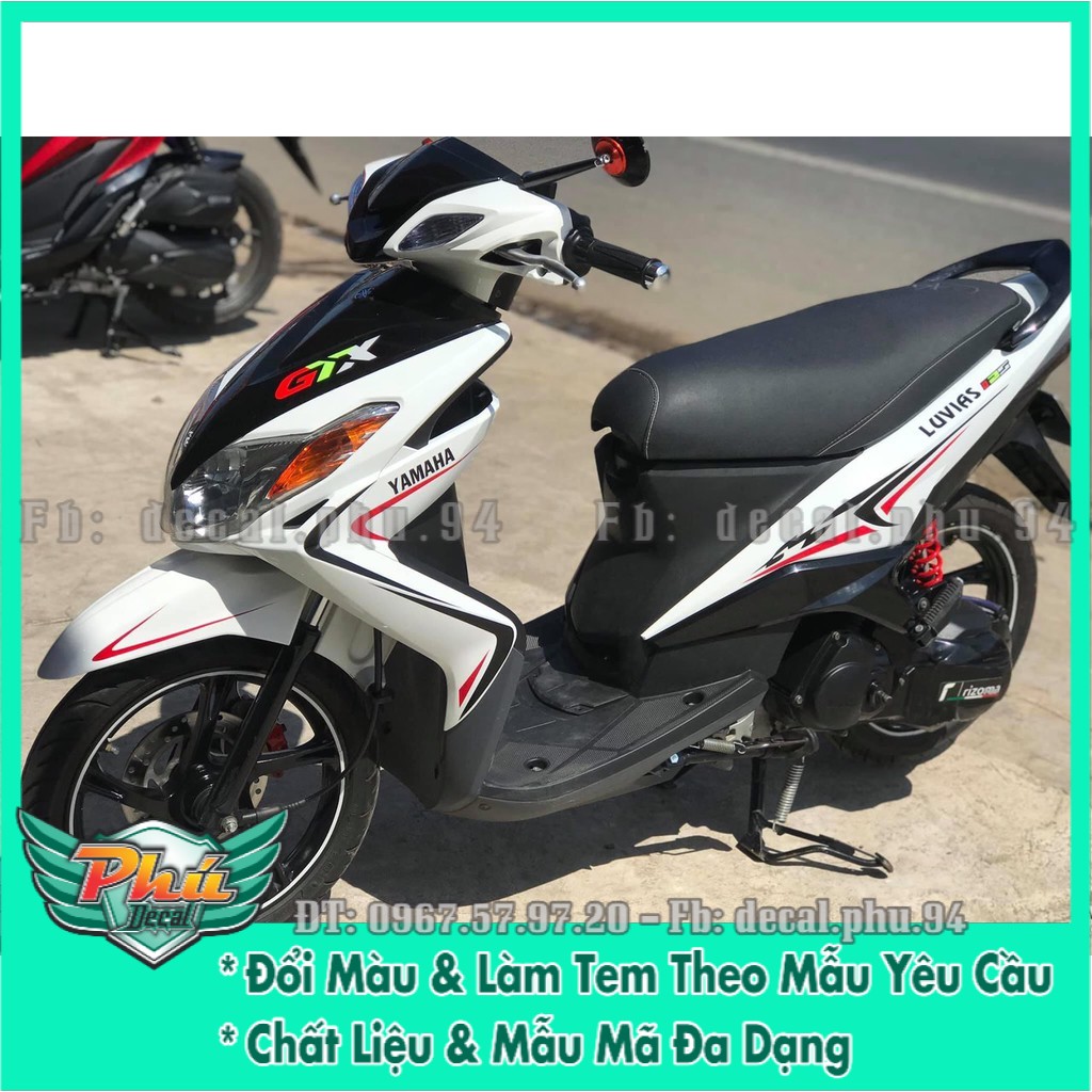 Tem rời Luvias chỉ đỏ đen xe trắng (X)