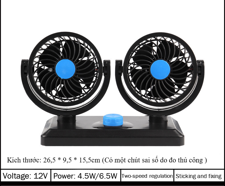 Quạt mini ô tô xoay 360 độ Quạt mini ô tô Quạt đơn mini quạt đôi mini ô tô Quạt hai đầu mini Quạt ô tô 12V Quạt mini cổng USB cho xe con xe tải