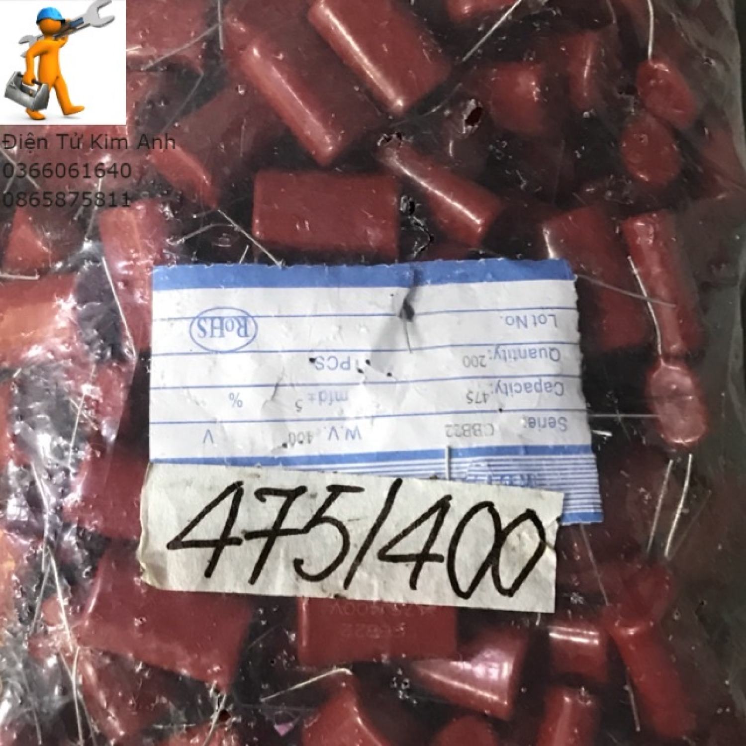 10 Con Tụ Điện 475J 400V hoặc 475k 400V