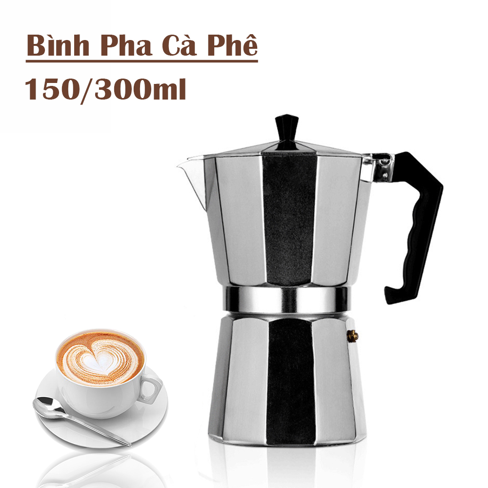 Bình Pha Cafe / Ấm Pha Cà Phê Moka / Bình Pha Cà Phê / Pha Cà Phê Phong Cách Ý  - Hàng Chính Hãng