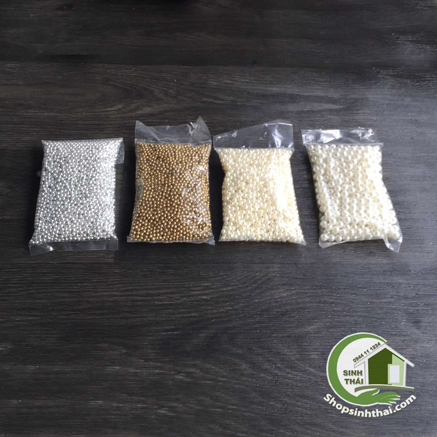 [HCM]Bịch hạt cườm đính áo làm đồ cột tóc làm vòng ( Kích thước bịch 8cm x 14cm ) - chọn màu