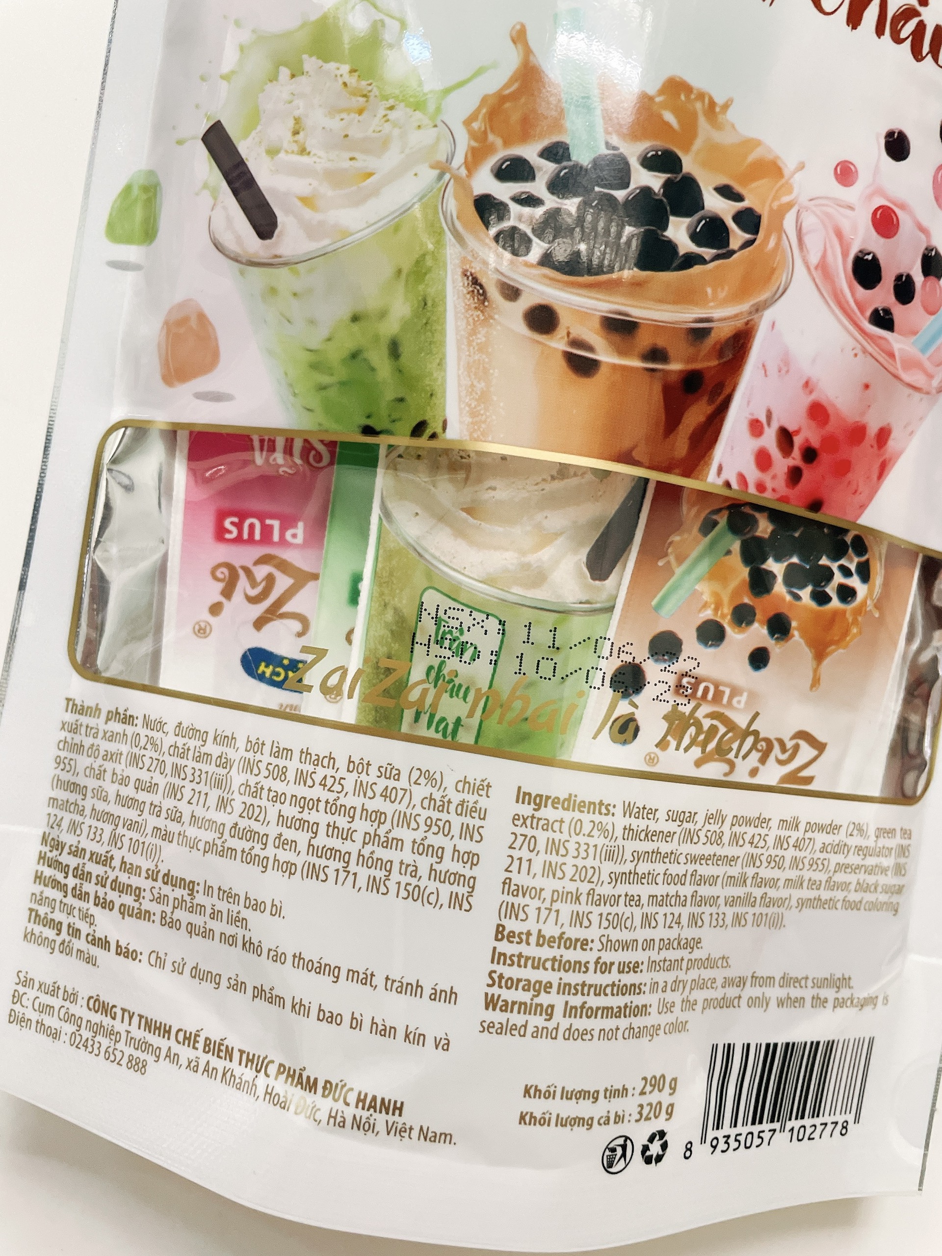 Kẹo Thạch ZAI ZAI Trà Sữa Trân Châu túi 320gr