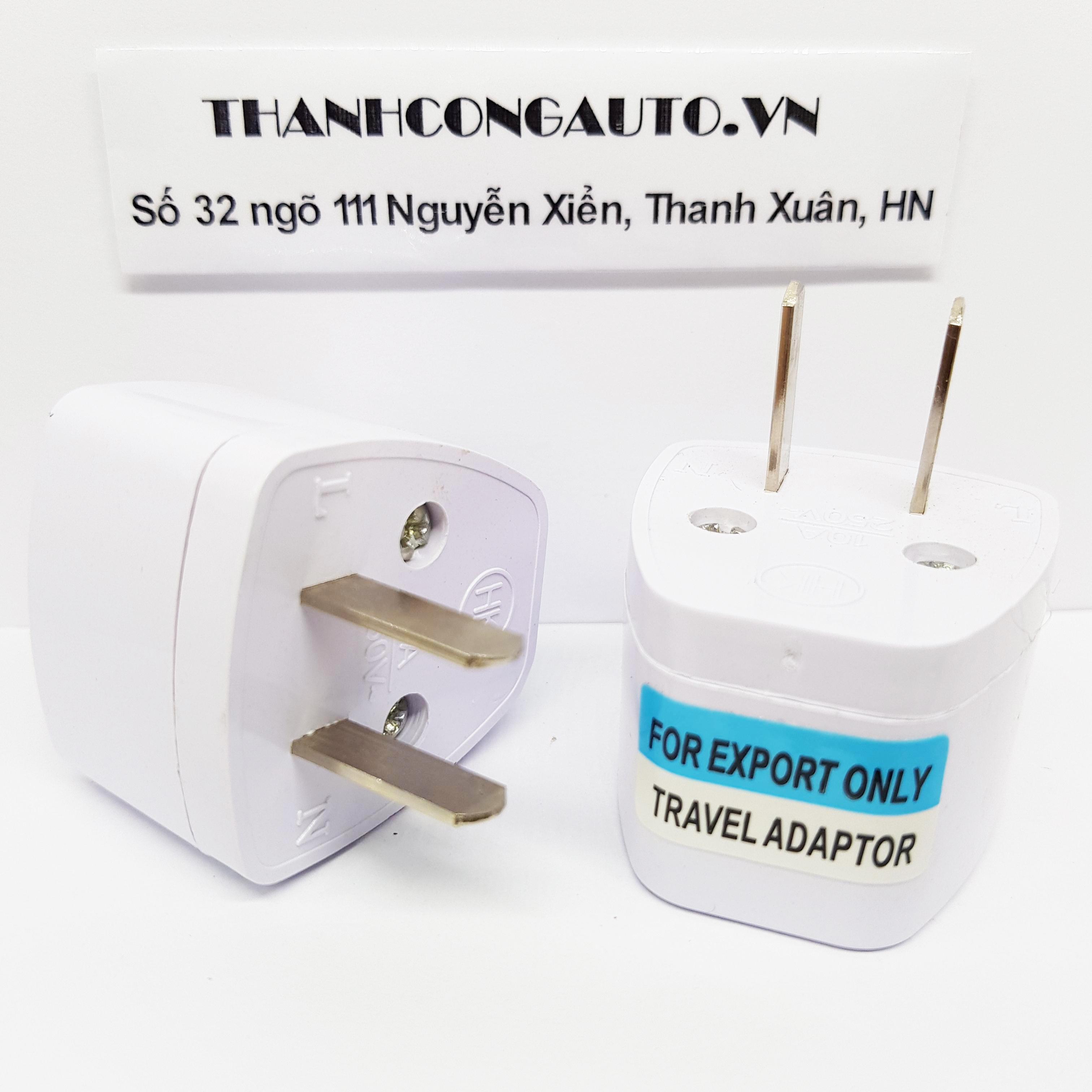 Combo 02 Phích cắm chuyển đổi ổ 3 chấu sang 2 chấu