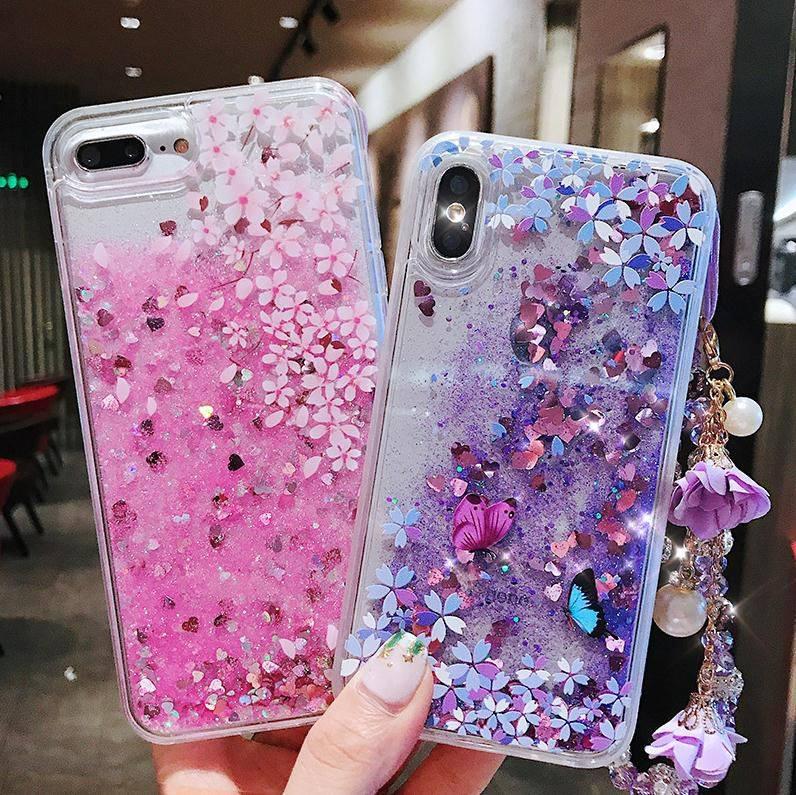 ỐP LƯNG IPHONE NHŨ HOA ĐÀO ( Tặng Dây Đeo Tay ) 6/6s/6plus/7/8s /7plus/8plus/X/Xs/XsMax