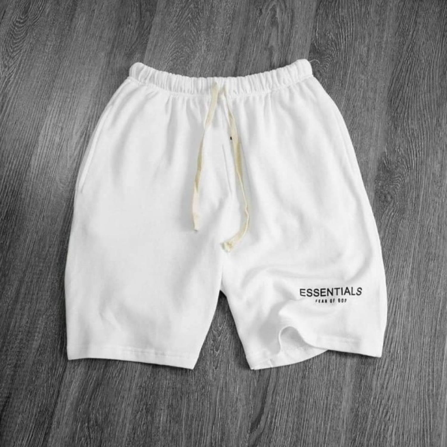 Quần short ESSENTIALS, quần đùi nam chất nỉ cotton cao cấp unisex kiểu dáng ulzzang