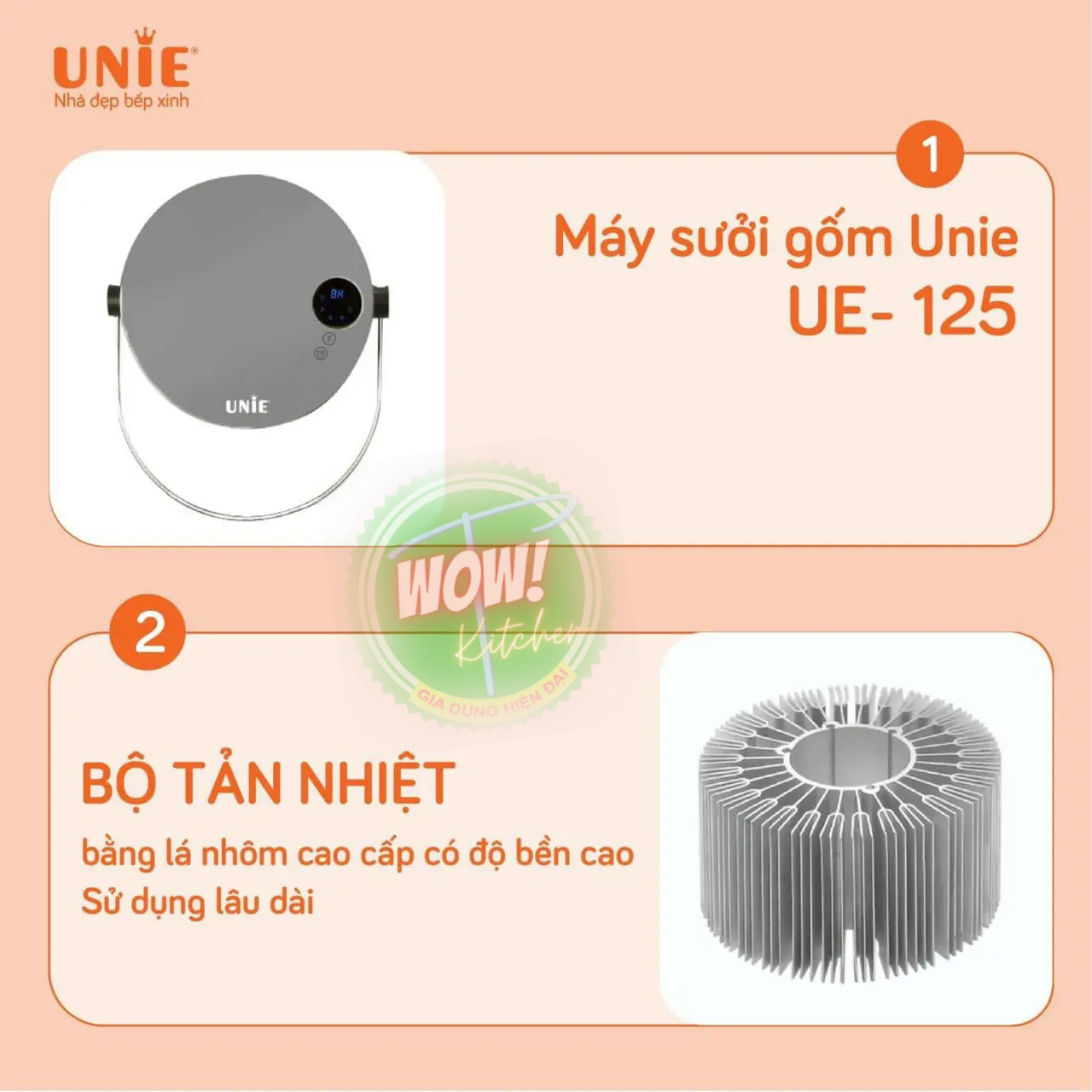 Máy sưởi gốm Unie UE-125