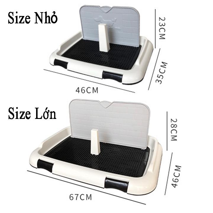 [HOÀN TIỀN 10%][Size Nhỏ 46x35] Khay vệ sinh cho chó có tường và cọc cao cấp