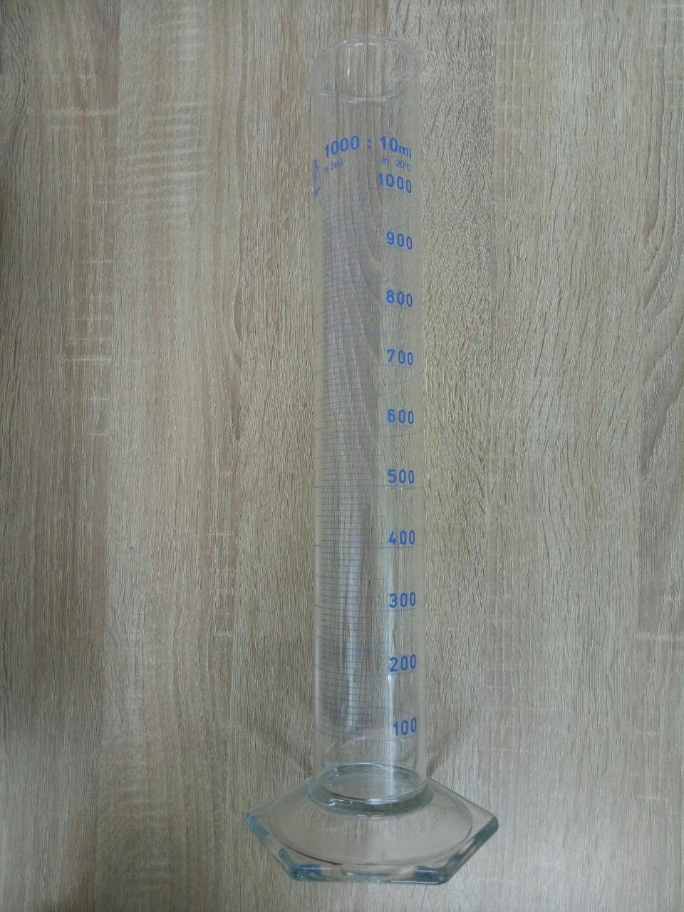 Ống đong thủy tinh vạch xanh 1000ml SIMAX