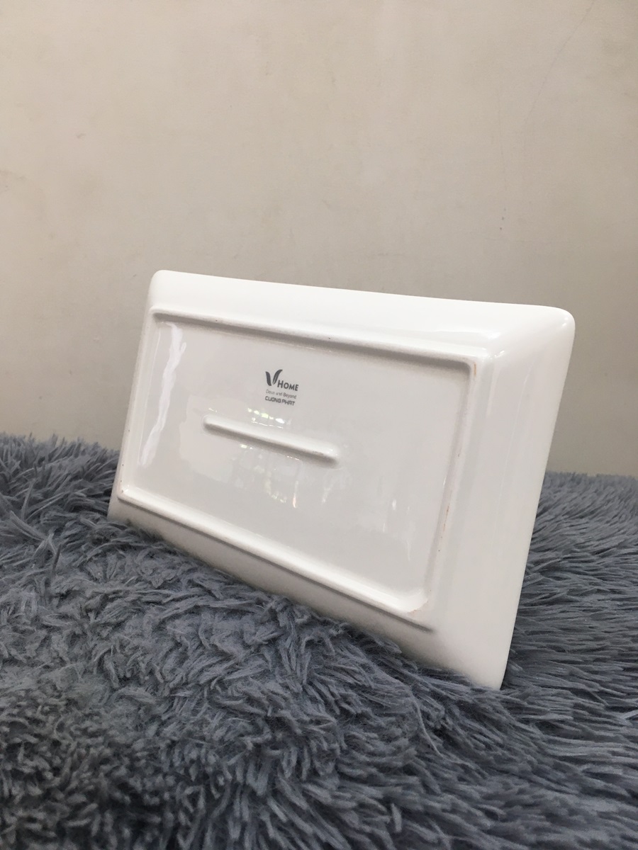 DĨA CHỮ NHẬT 25x2.5 CM - GỐM SỨ CƯỜNG PHÁT - HÀNG VIỆT NAM CHẤT LƯỢNG CAO