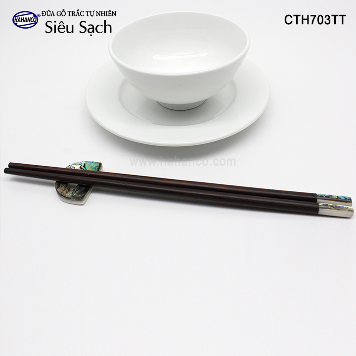 Đũa gỗ Trắc tròn đầu bào ngư Úc (10 đôi/hộp) đũa gỗ tự nhiên siêu sạch - an toàn cho sức khỏe - CTH703TT - Chopstick of HAHANCO